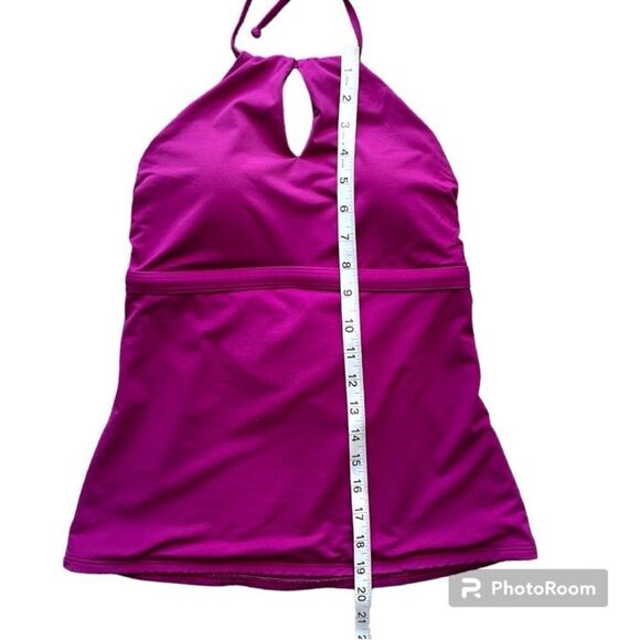 Athleta High Neck Key Hole Tankini in Exotic Fuscia S - Picture 5 of 6
